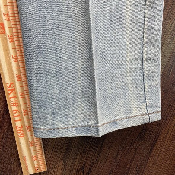 Red Ape Jeans Mens 34 Blue Denim Baggy Wide Leg Hip Hop Rap Streetwear Y2K - Picture 7 of 10